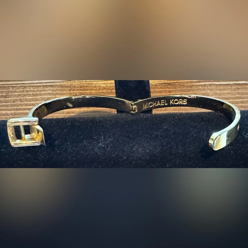 Michael Kors Astor Gold Tone Buckle Bracelet - Picture 3 of 4